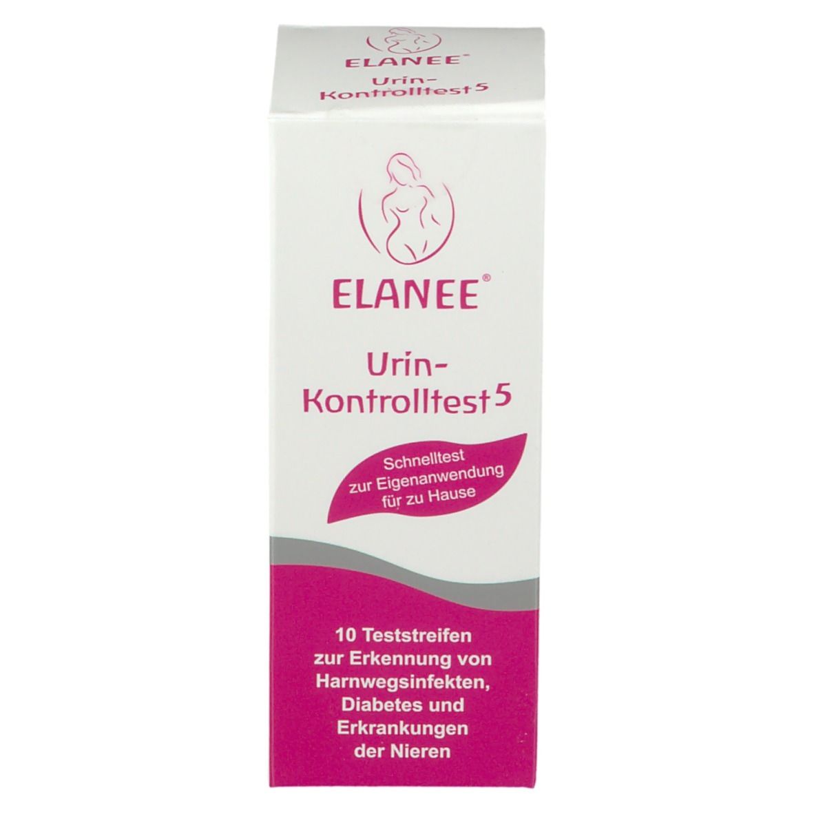 ELANEE Urin-Kontrolltest 5 doos met 10 teststrips voor thuisgebruik.