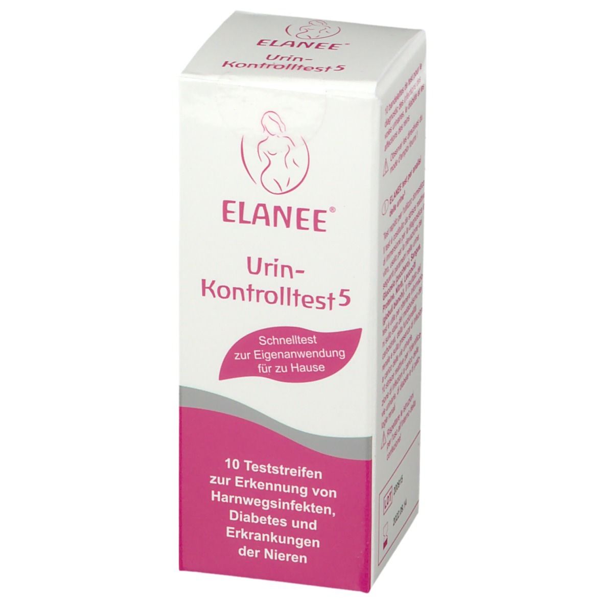 ELANEE Urin-Kontrolltest 5 doos met 10 teststrips voor thuisgebruik.