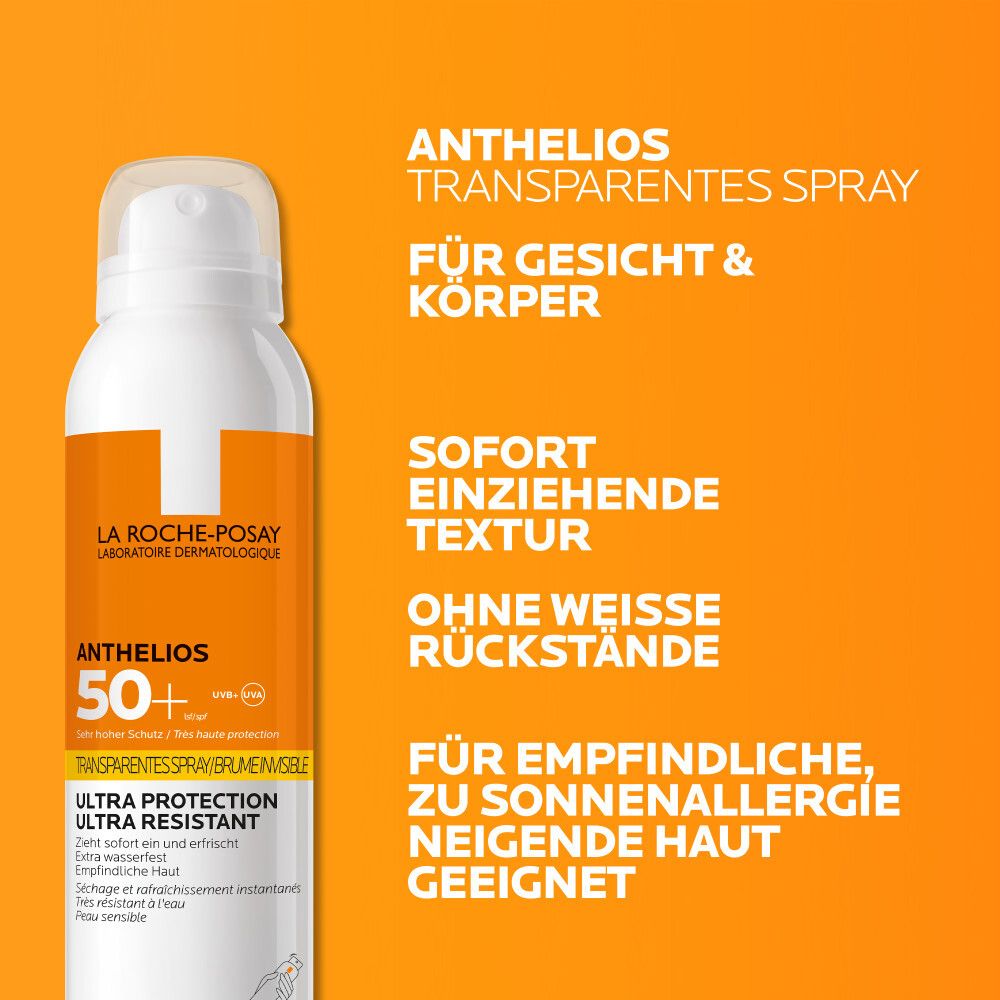 La Roche Posay Anthelios Transparante Spray SPF 50+. Voor gezicht en lichaam.
