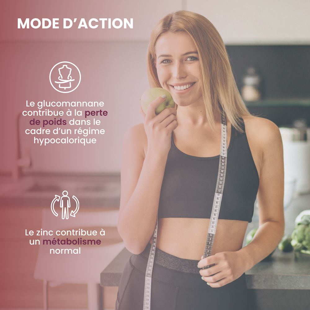 Boîte PlantoCaps Gluco 3.0 avec pomme et mètre ruban.