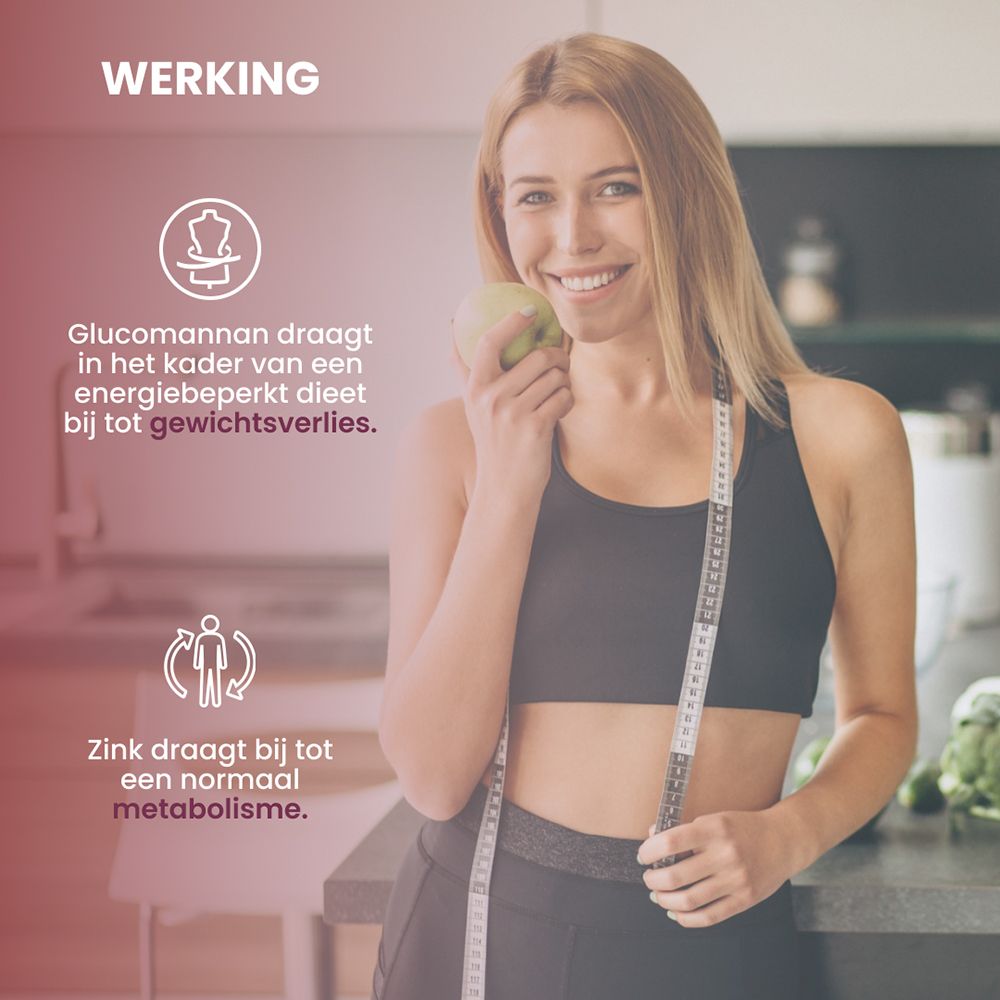 Verpakking PlantoCaps Gluco 3.0 met appel en meetlint.