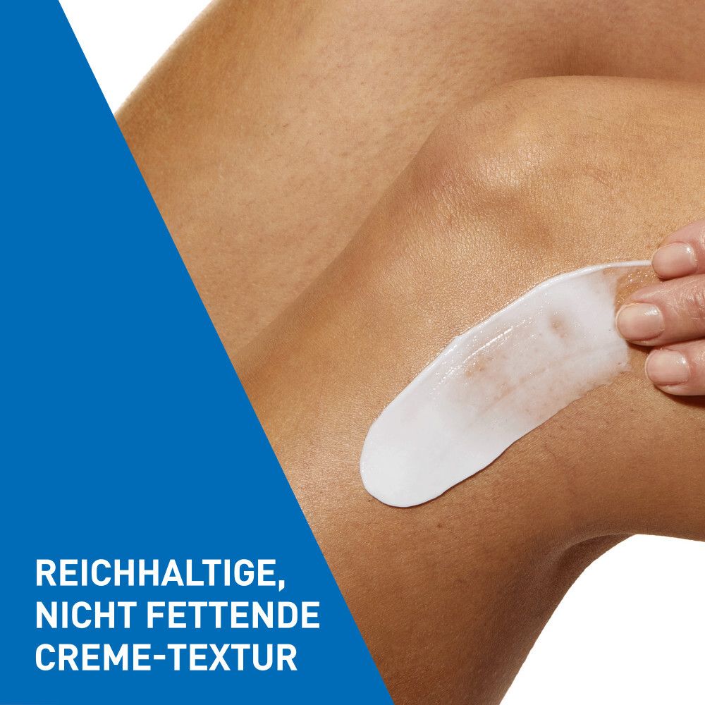 Trois produits CeraVe : lotion nettoyante, crème hydratante, crème pour le visage. Pour peaux sèches à très sèches.