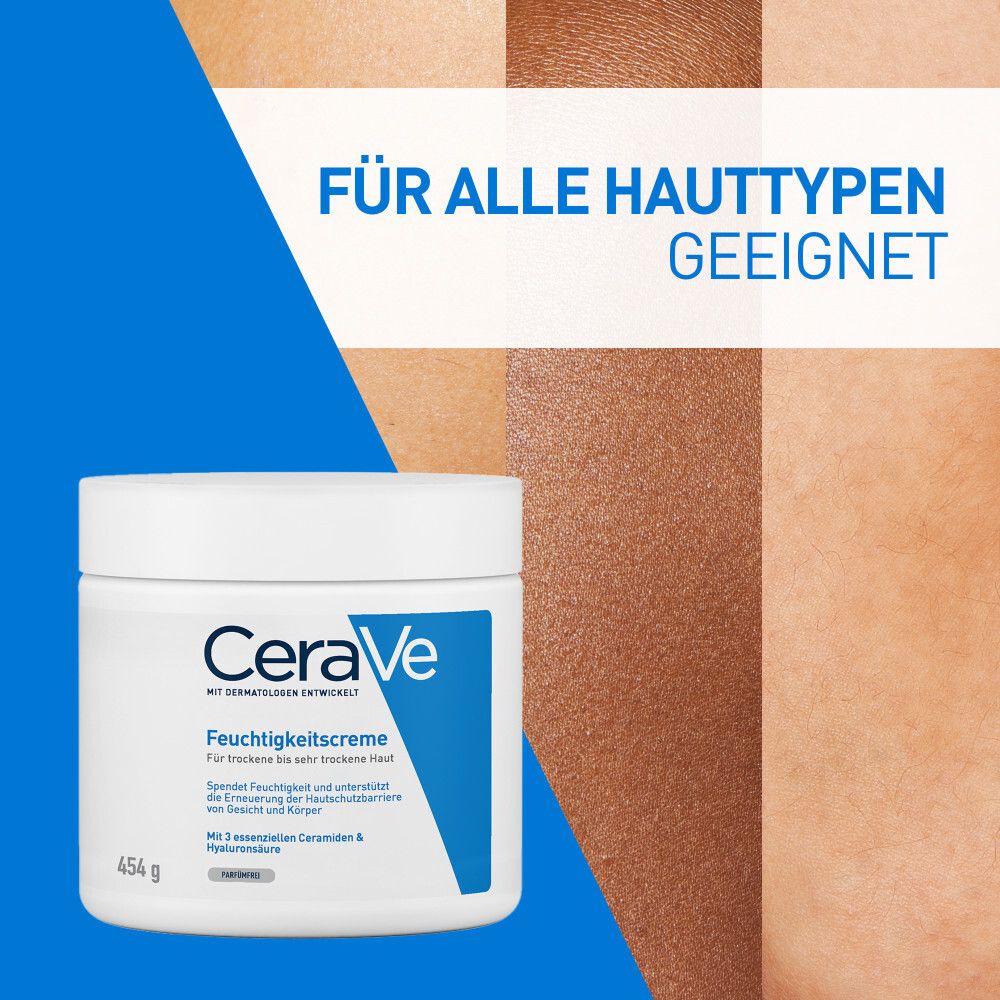 La crème hydratante CeraVe hydrate pendant 48h et renforce la barrière cutanée.