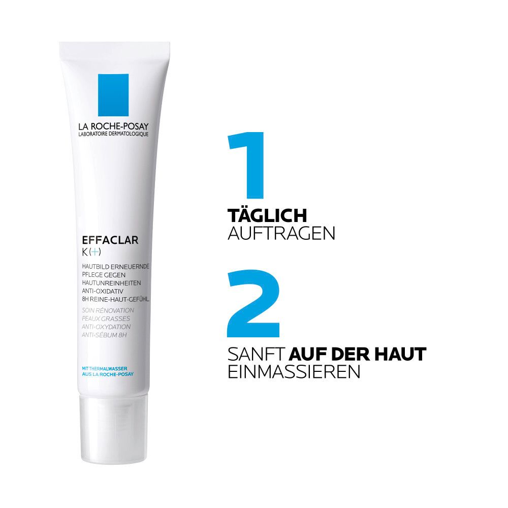 Tube met tekst en instructies: 1. Dagelijks aanbrengen. 2. Zachtjes inmasseren.
