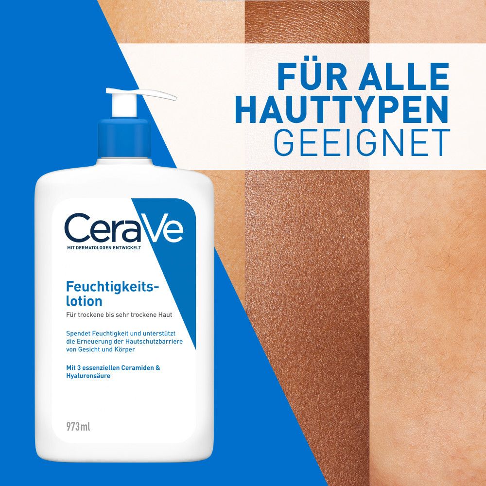 CeraVe Moisturizing Lotion, 1L fles. Geschikt voor alle huidtypes.