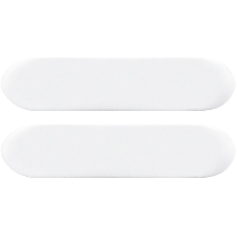 Twee ovale, transparante littekenpads. Witte achtergrond.