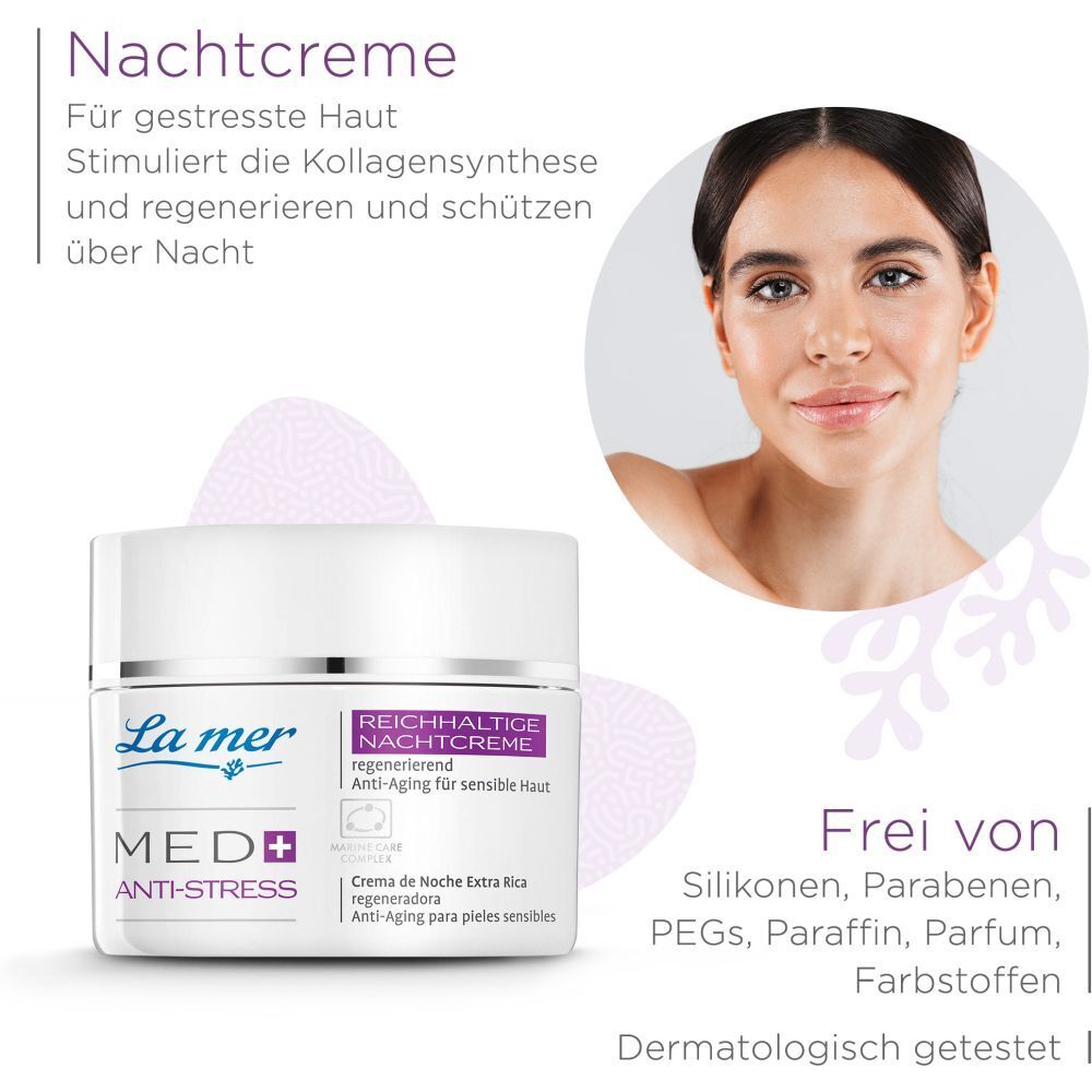 LA MER MED+ Crème de nuit riche anti-stress sans parfum