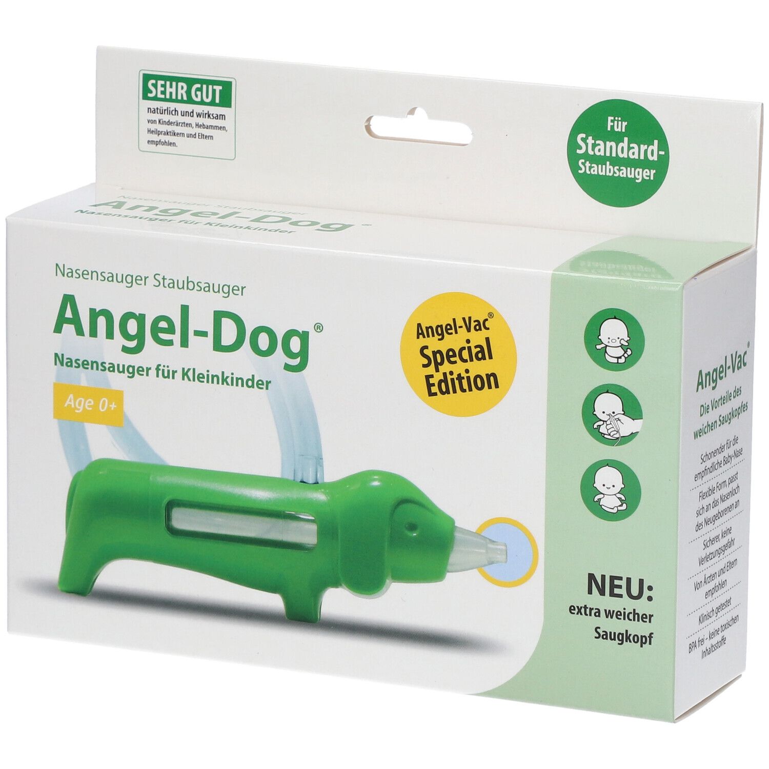Emballage d'aspirateur nasal Angel-Dog pour tout-petits, Special Edition.
