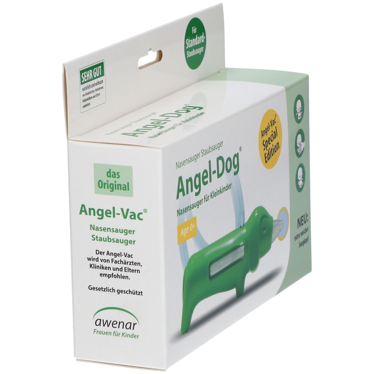 Emballage d'aspirateur nasal Angel-Dog pour tout-petits, Special Edition.