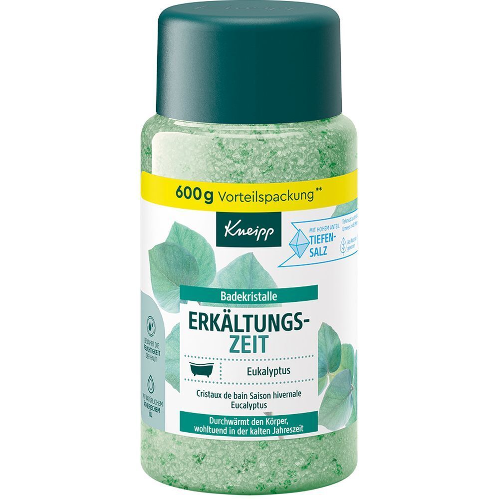 Cristaux de bain Kneipp Erkältungs-Zeit, 600g, Eucalyptus.
