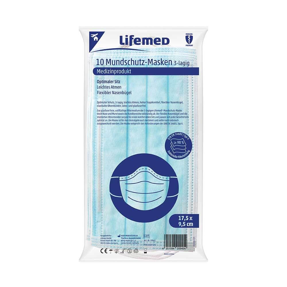 Lifemed Mondmasker 3-Lagig 17,5x9,5cm