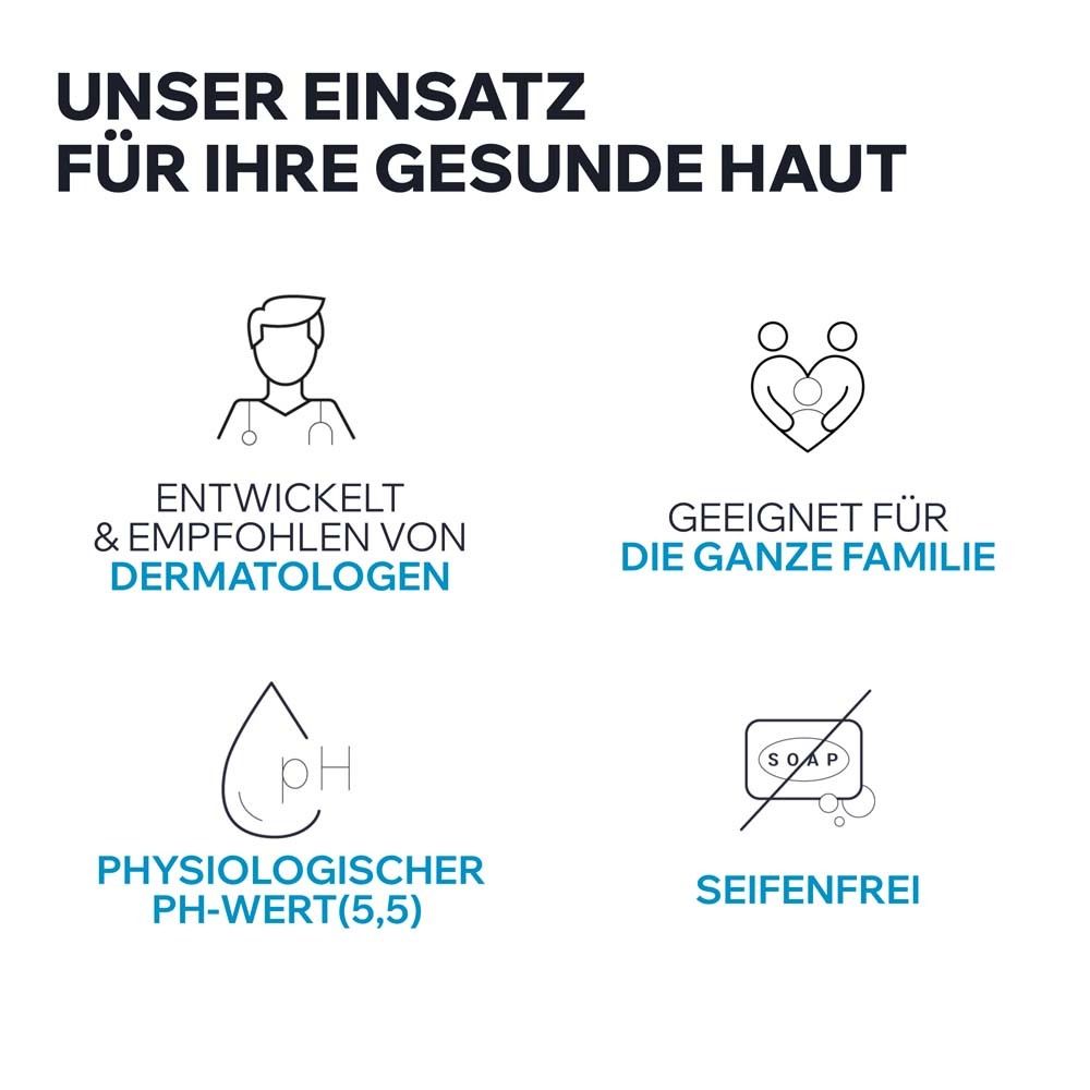 Uriage: Développé par des dermatologues, pour toute la famille, pH physiologique.