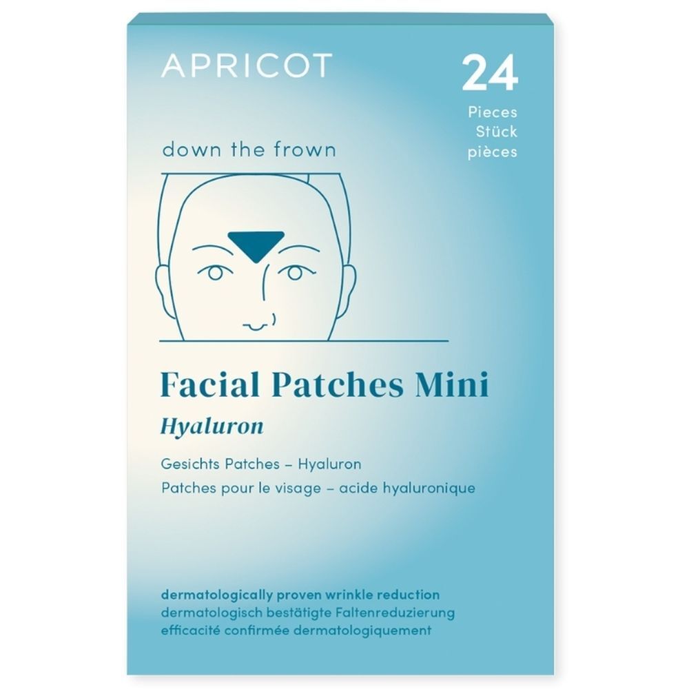 Lichtblauwe doos met productnaam en 24 patches.