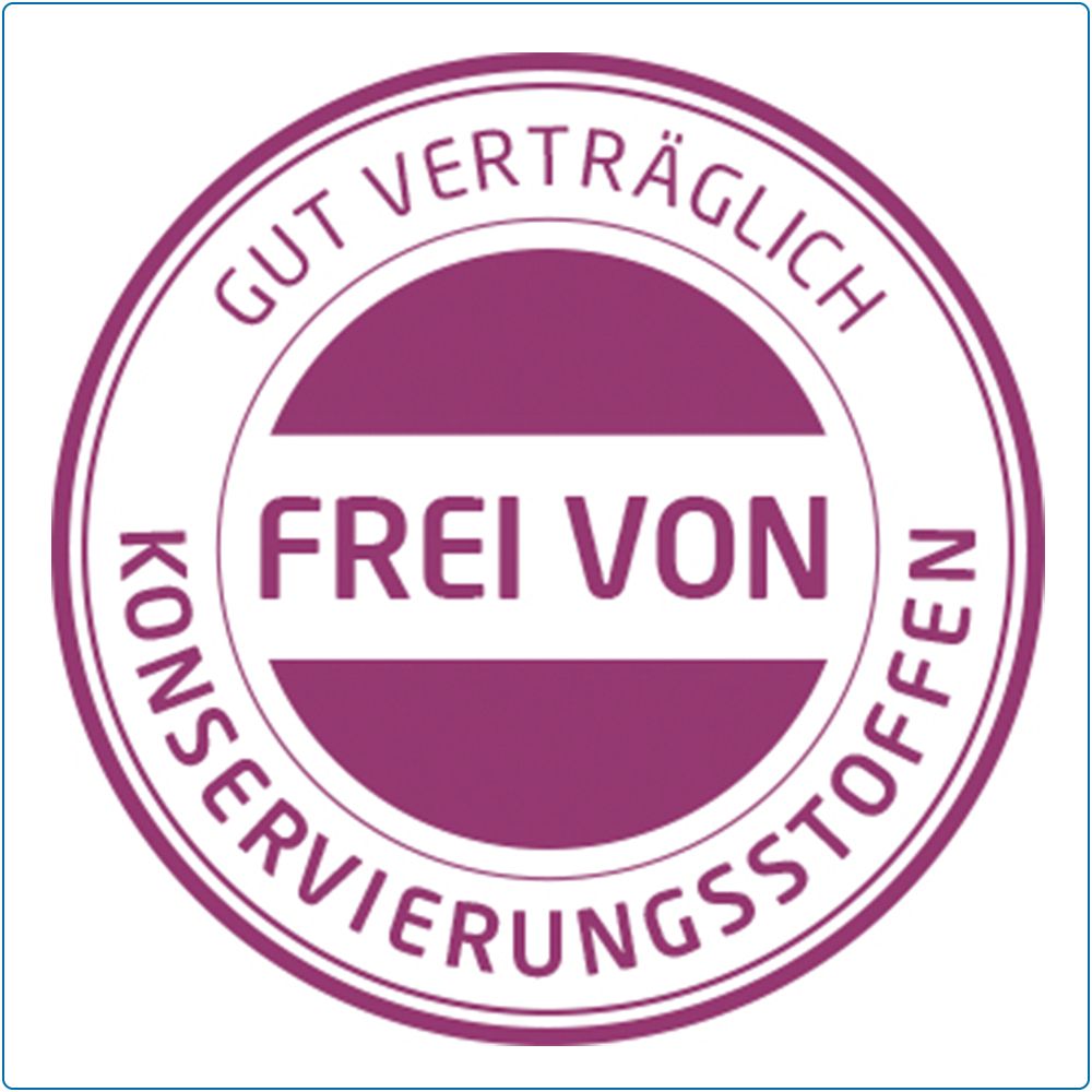 Ronde sticker. Goed verdraagbaar. Zonder conserveringsmiddelen.