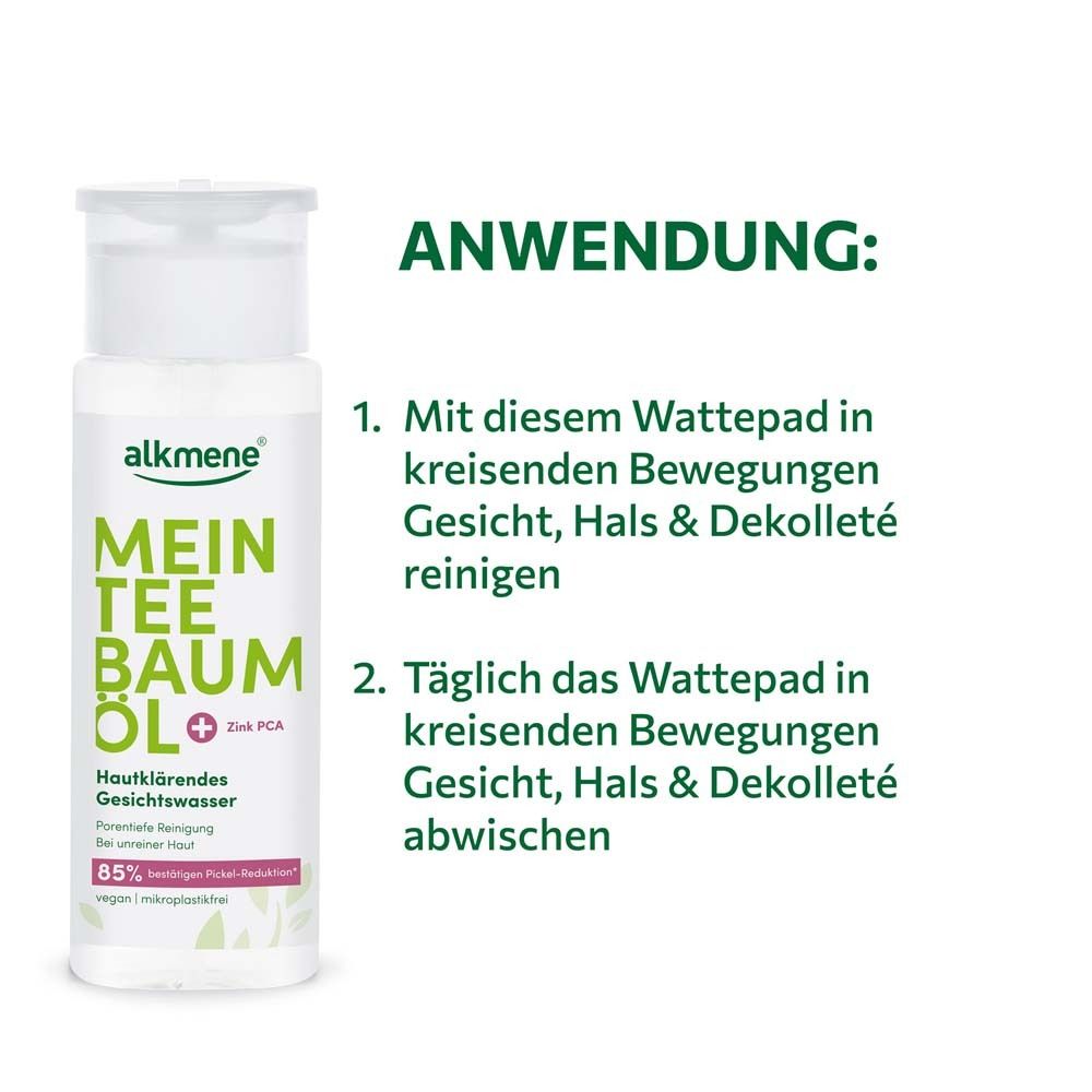 alkmene® gezichtswater, fles. Gebruik: Reinig gezicht, hals & decolleté.