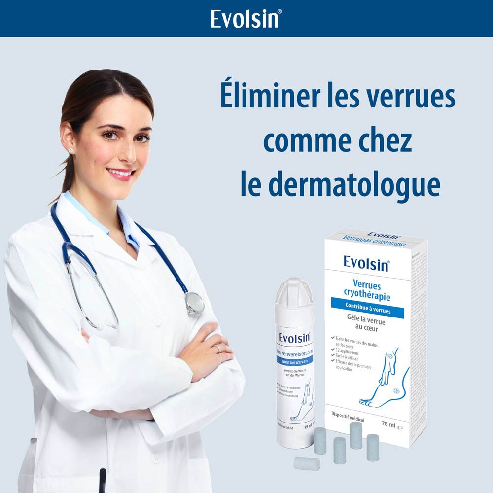 Médecin avec produit et applicateurs. Hygiénique, simple, stérile. Emballage du produit.