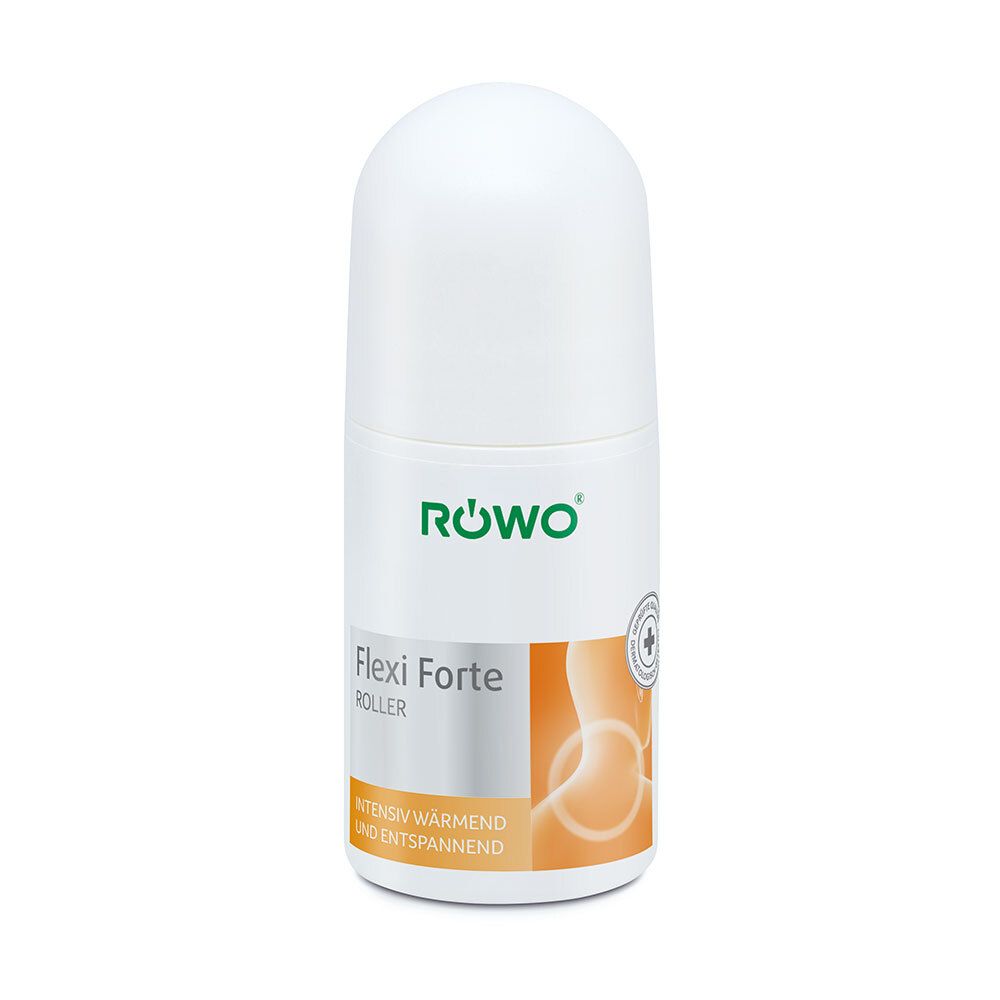 Rouleau blanc avec logo vert et texte Flexi Forte. Zone orange avec informations sur le produit.