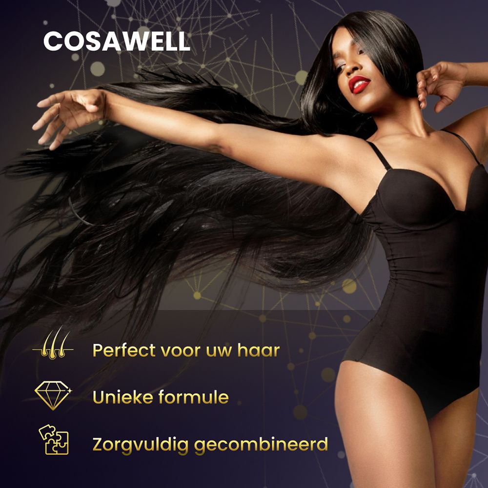 PlantoCaps Cosawell verpakking met haarconcept.