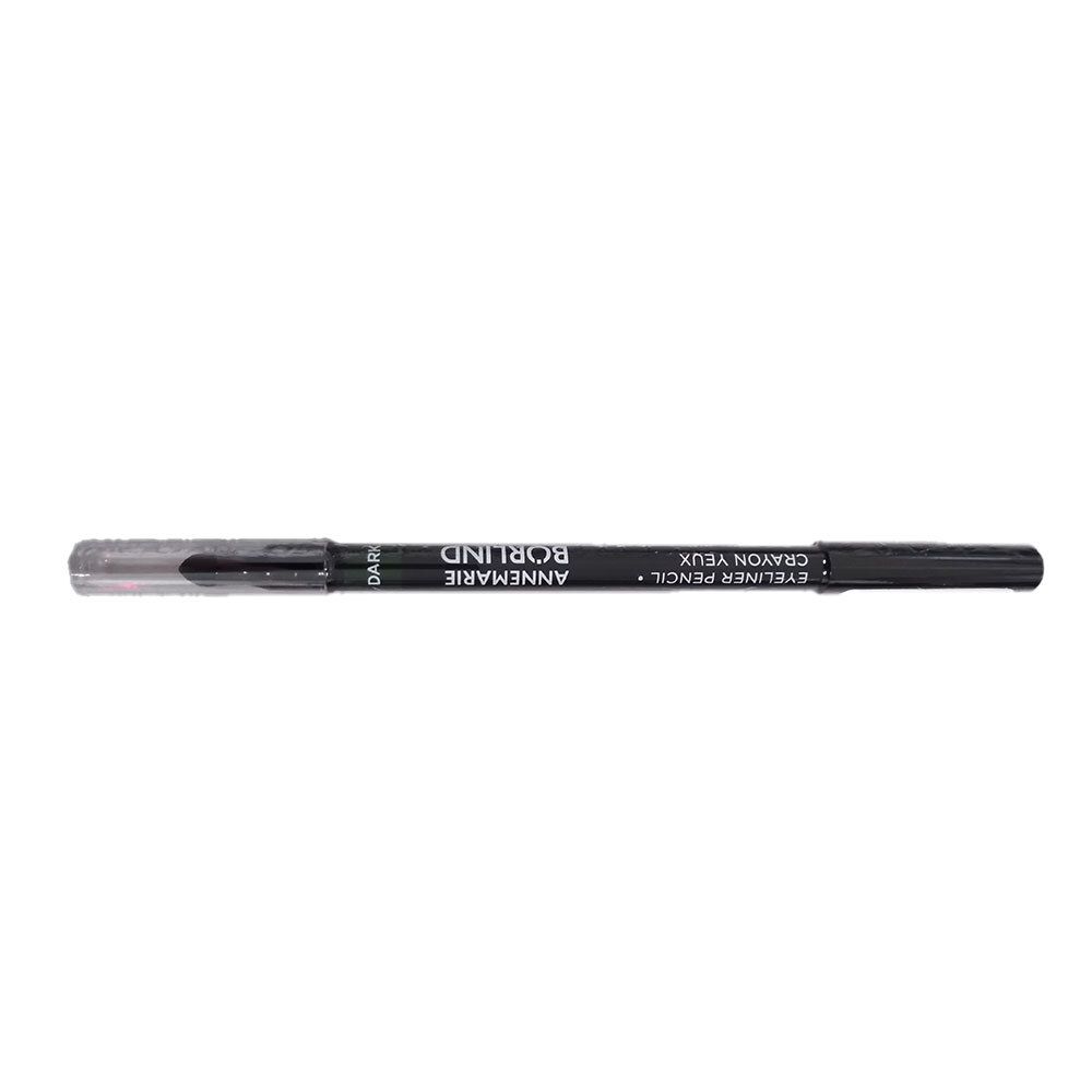 Crayon khôl vert foncé. Crayon noir avec capuchon argenté. Inscription: ANNEMARIE BÖRLIND, DARK GREEN, EYELINER PENCIL.