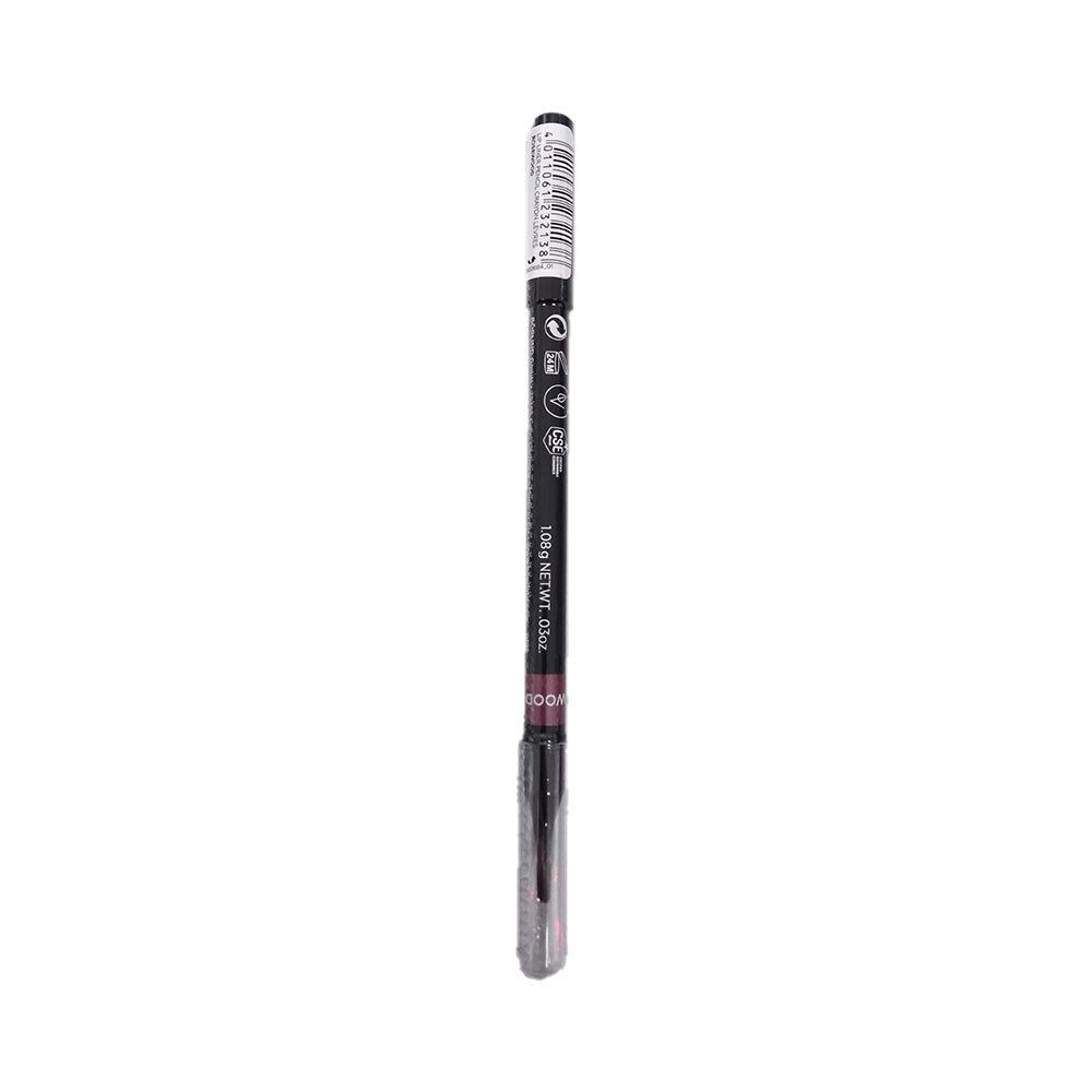 Crayon contour des lèvres rosewood. Crayon brun foncé avec capuchon argenté. Autocollant avec informations sur le produit. Marque BÖRLIND.