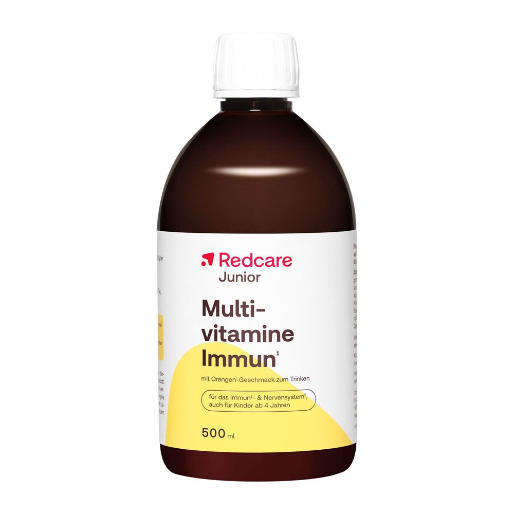 Fles Redcare Junior Multivitamin Immun siroop, 500ml.