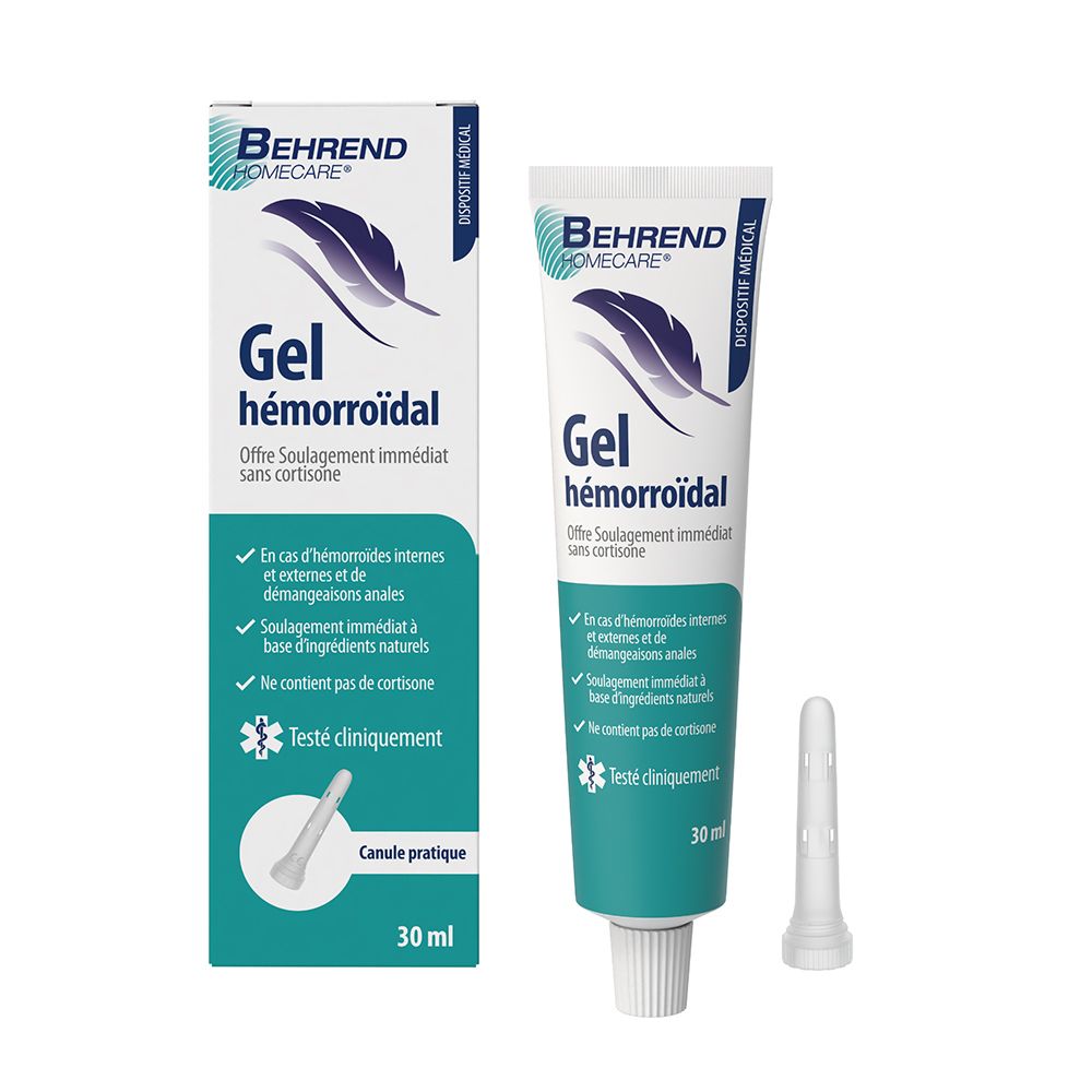 Behrend Aambeien Gel tube (30ml) met applicator en doosje.