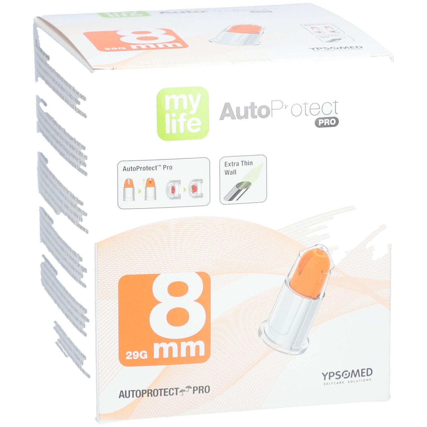 mylife AutoProtect PRO Aiguilles de sécurité pour stylo 8 mm 29 G