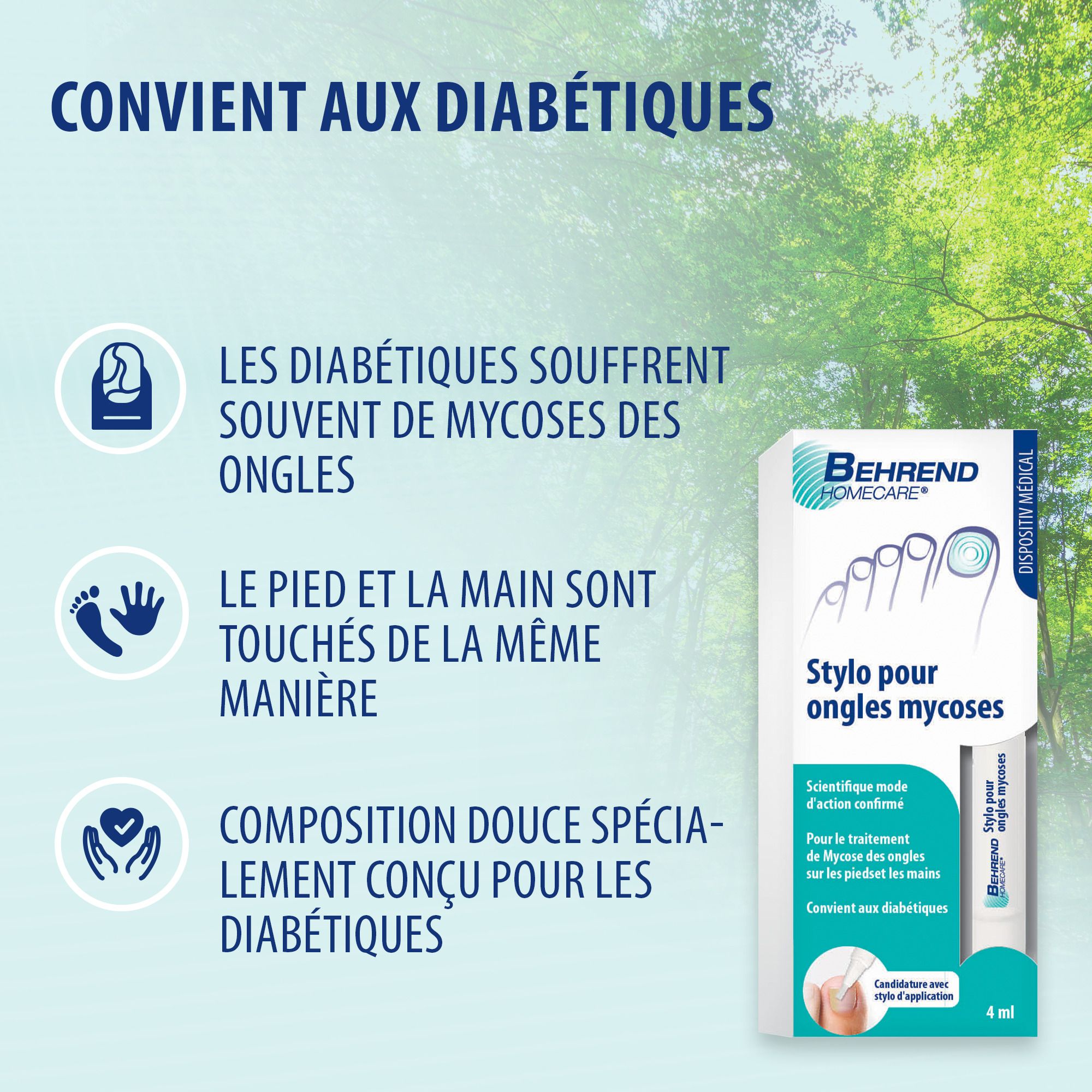 Infographie. Étapes d'application : tourner, appliquer. Astuce : limer l'ongle.