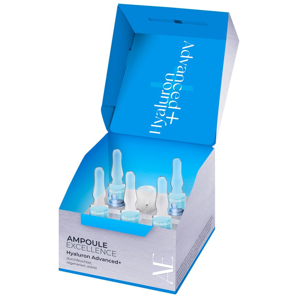 Boîte ouverte avec ampoules. Intérieur bleu. Ampoules dans un support.