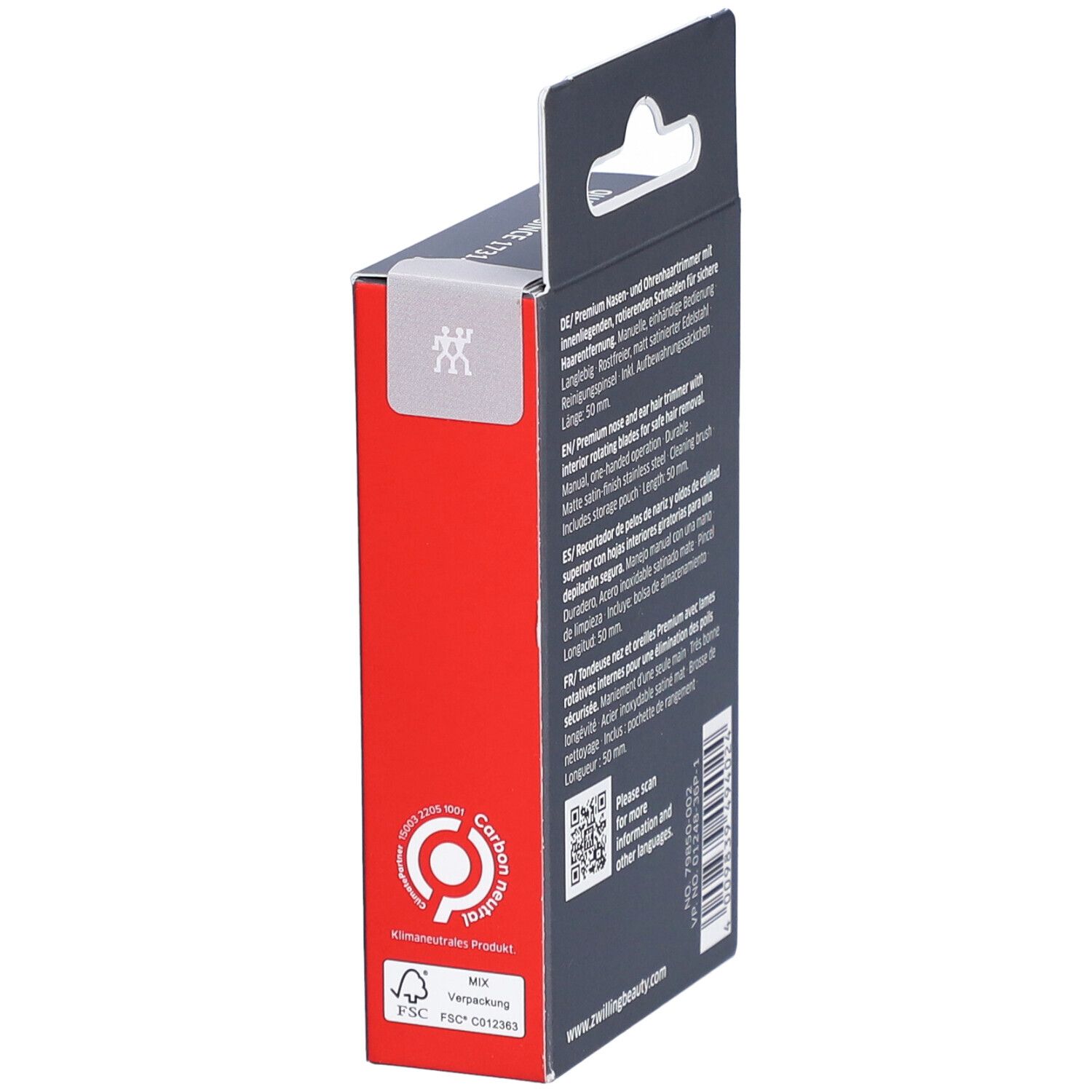 Verpakking van ZWILLING Premium. FSC-certificering, klimaatneutraal.