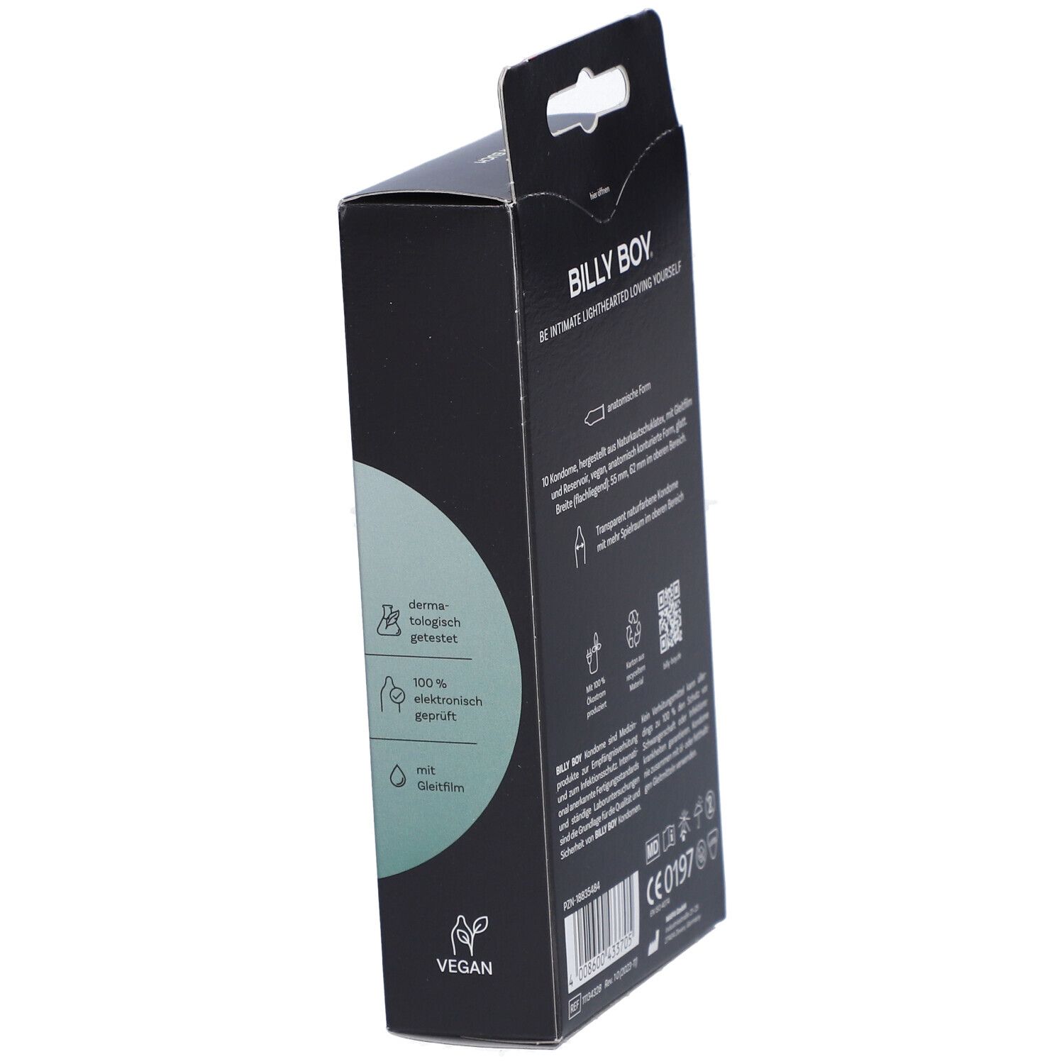 Zijde Billy Boy Condoms Gefühlsintensiv: Vegan, 100% elektronisch getest, dermatologisch getest.