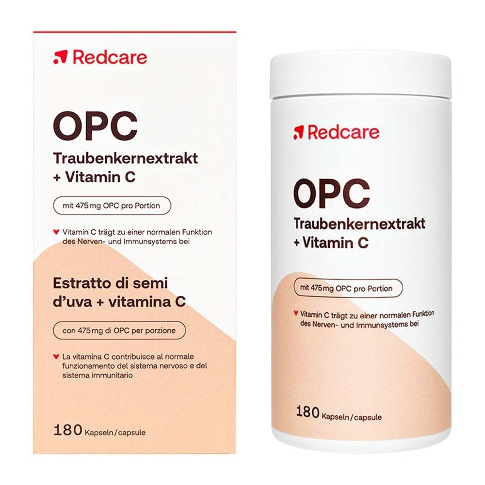 Redcare OPC Extrait de Pépins de Raisin + Vitamine C