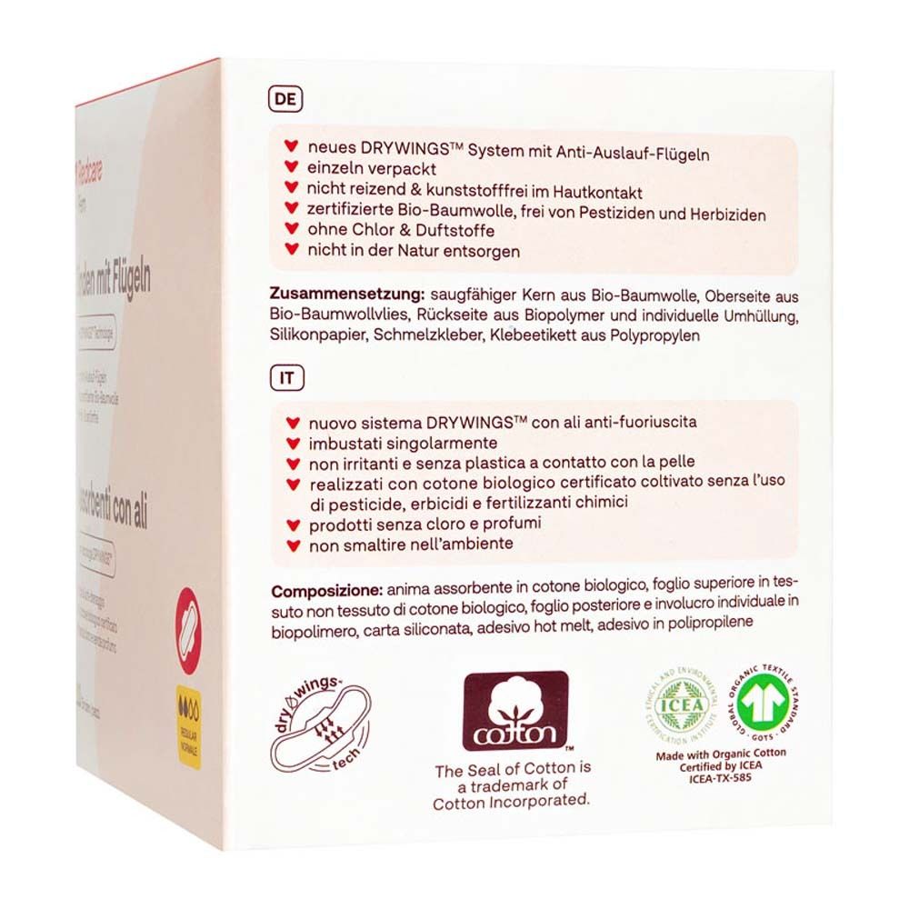 Redcare Fem Serviettes Hygiéniques avec Ailettes