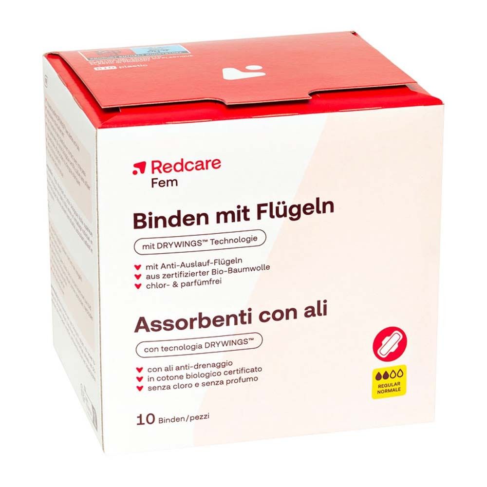 Redcare Fem Serviettes Hygiéniques avec Ailettes