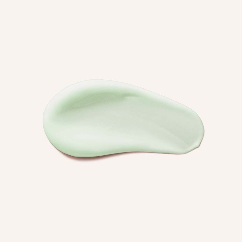 Groene vlek op een lichte achtergrond.