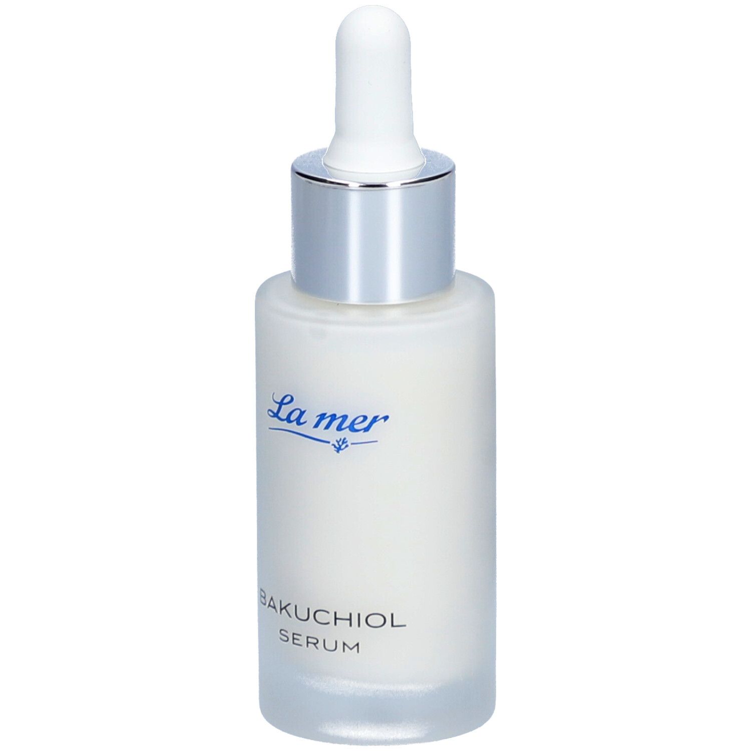 Flacon de sérum avec pipette. Inscription : La mer, Bakuchiol Serum.