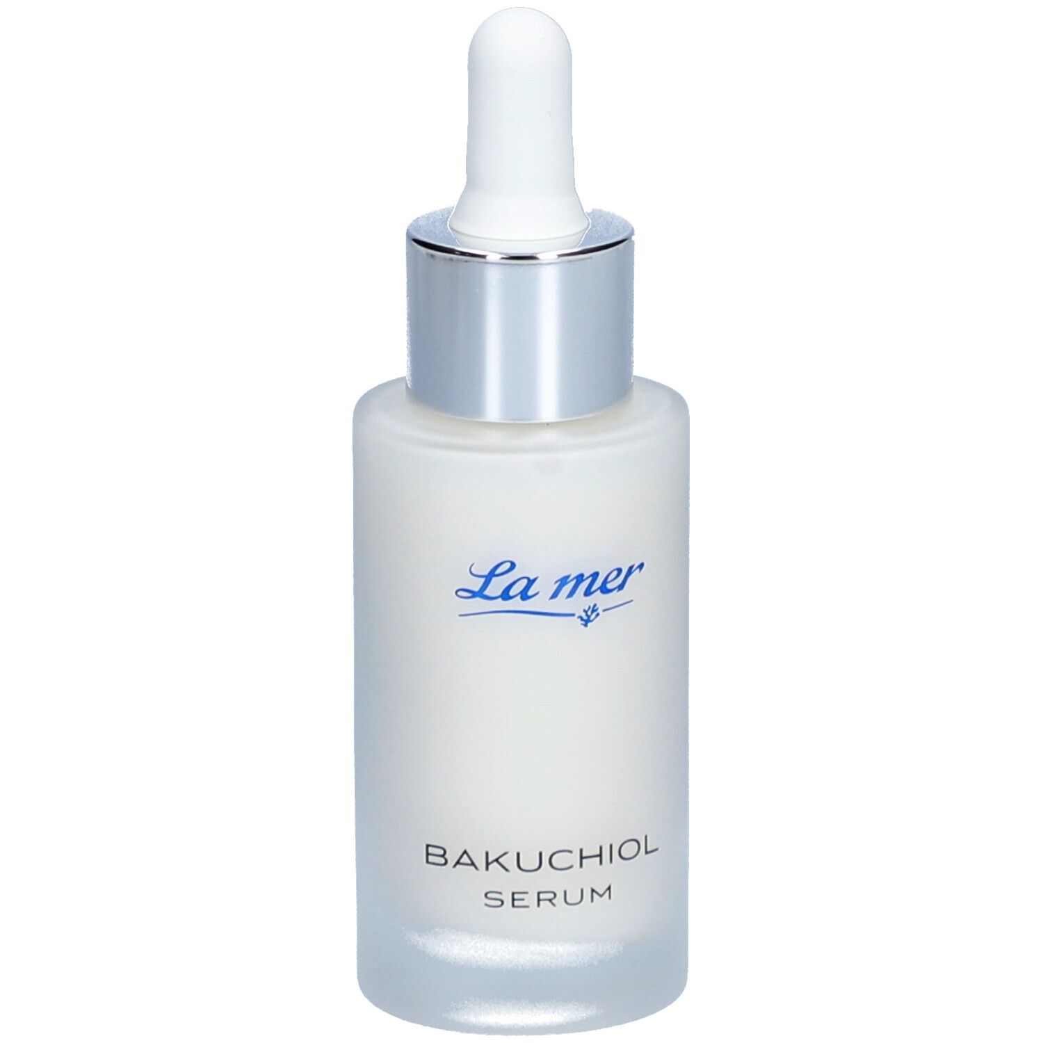 Flacon de sérum avec pipette. Inscription : La mer, Bakuchiol Serum.