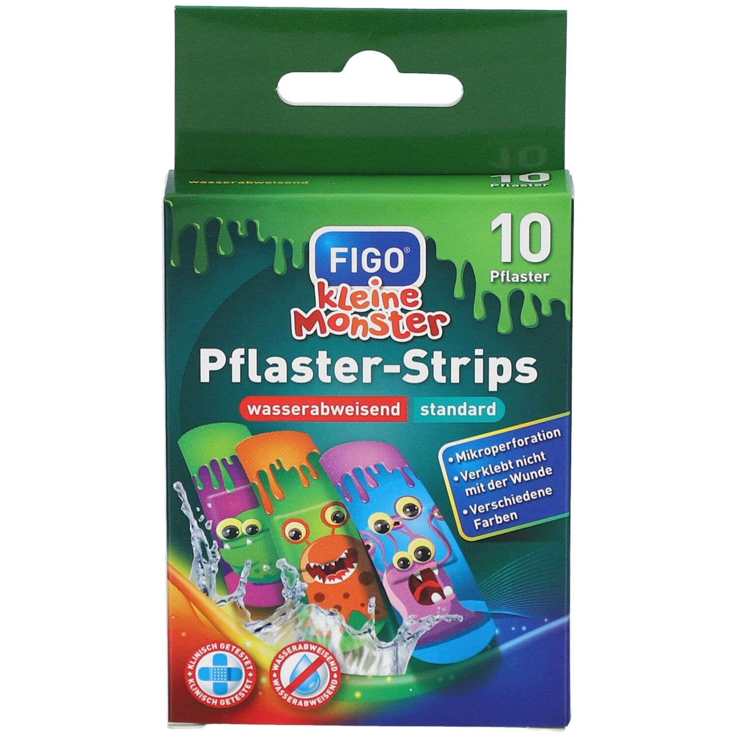 Bandages Figo kleine Monster, résistants à l'eau, 10 pièces.