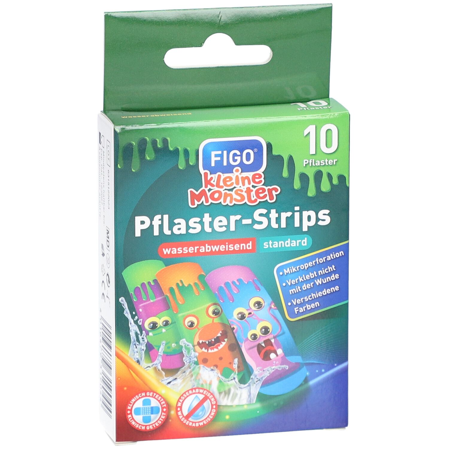 Bandages Figo kleine Monster, résistants à l'eau, 10 pièces.