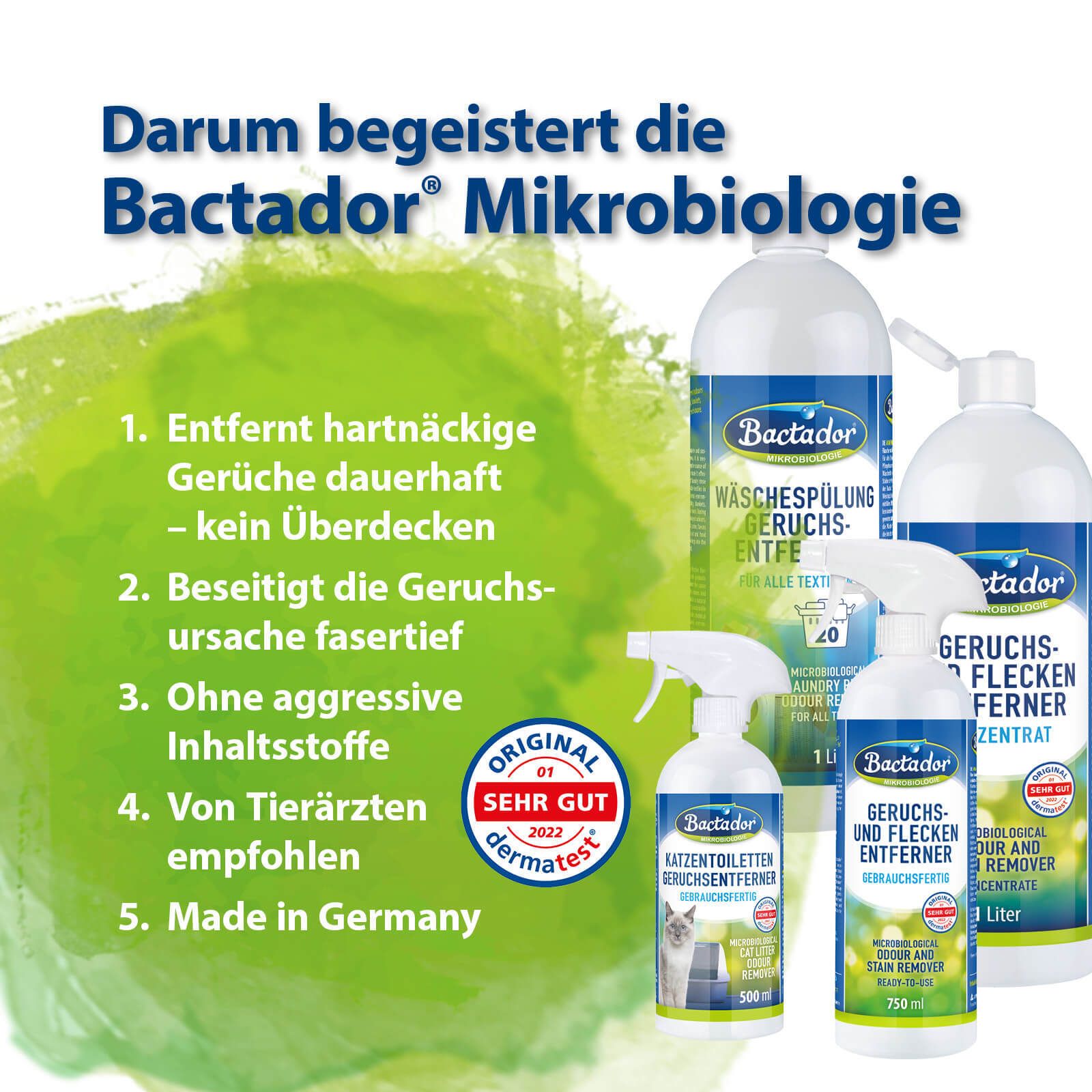 Bactador® vloerreiniger en geurverwijderaar