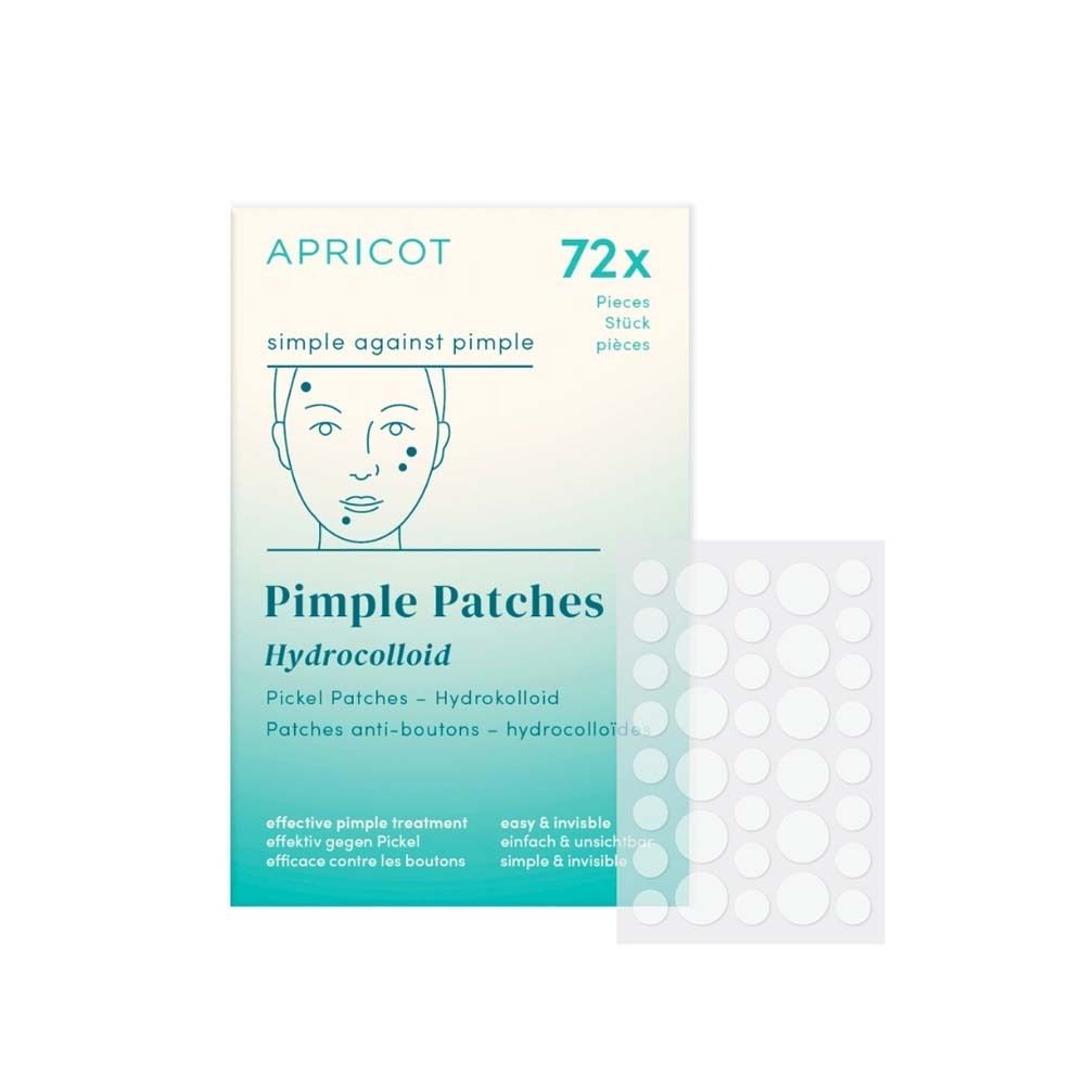 Boîte de patchs anti-boutons APRICOT, 72 pièces. Patchs hydrocolloïdes. Simple contre les boutons.
