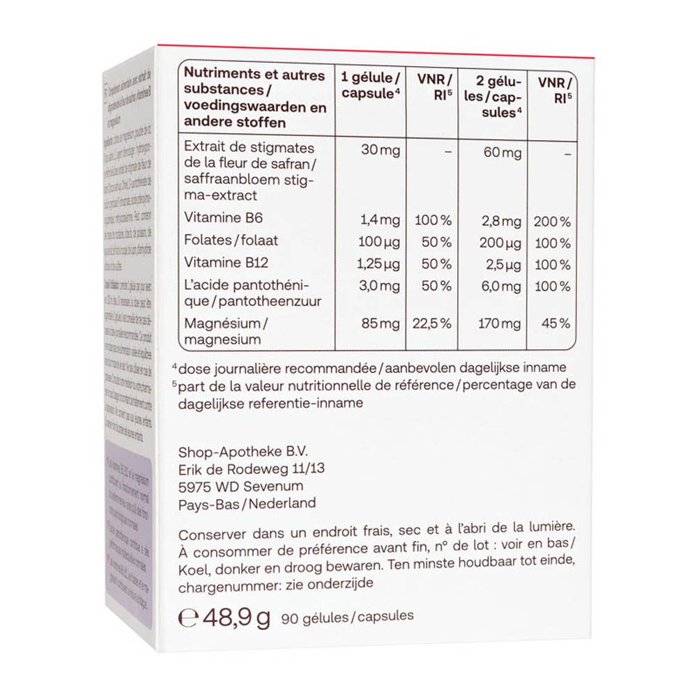 Verpakking van Redcare Vita. Ingrediënten en dosering. Bevat 90 capsules.