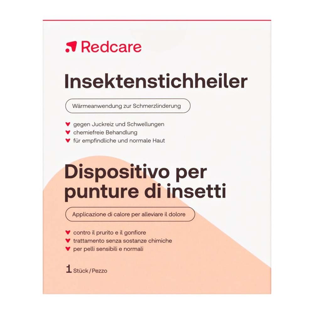 Emballage du Redcare Insektenstichheiler. Texte en allemand et italien. 1 pièce.