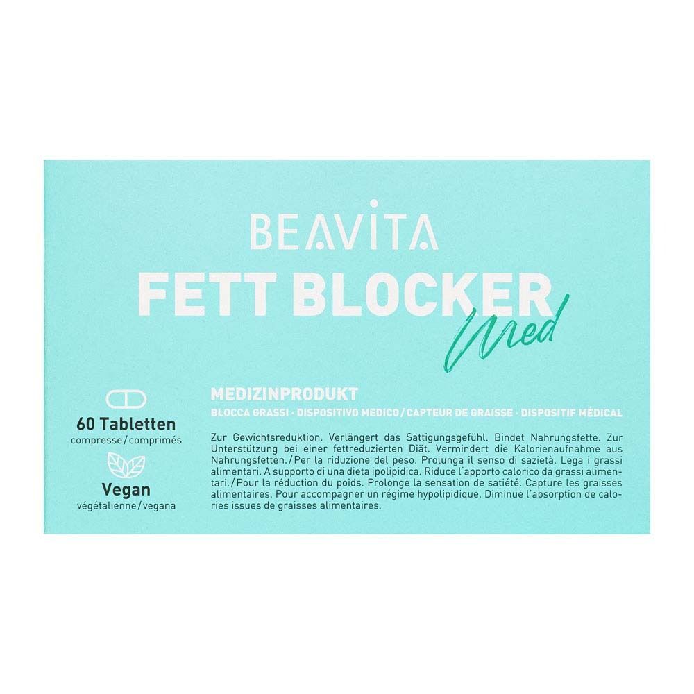 BEAVITA Fett Blocker Med Medisch product met 60 tabletten, vegan.