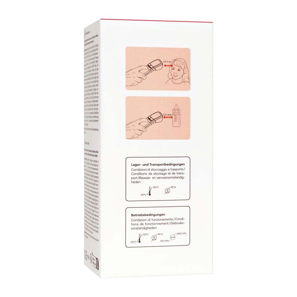 Verpakking met illustraties van gebruik. Tekst in het Frans en Nederlands. Opslag- en gebruiksvoorwaarden.