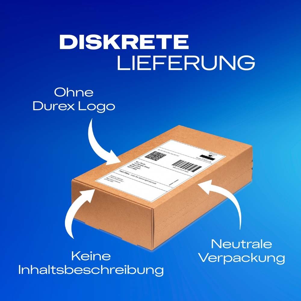 Bruine verzendverpakking, neutraal, zonder Durex-logo en zonder inhoudsomschrijving.