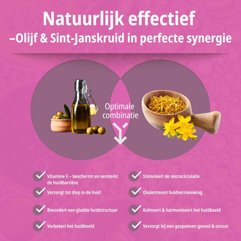 Evolsin Anti Cellulite Olie: olijfolie en sint-janskruid voor de huid.