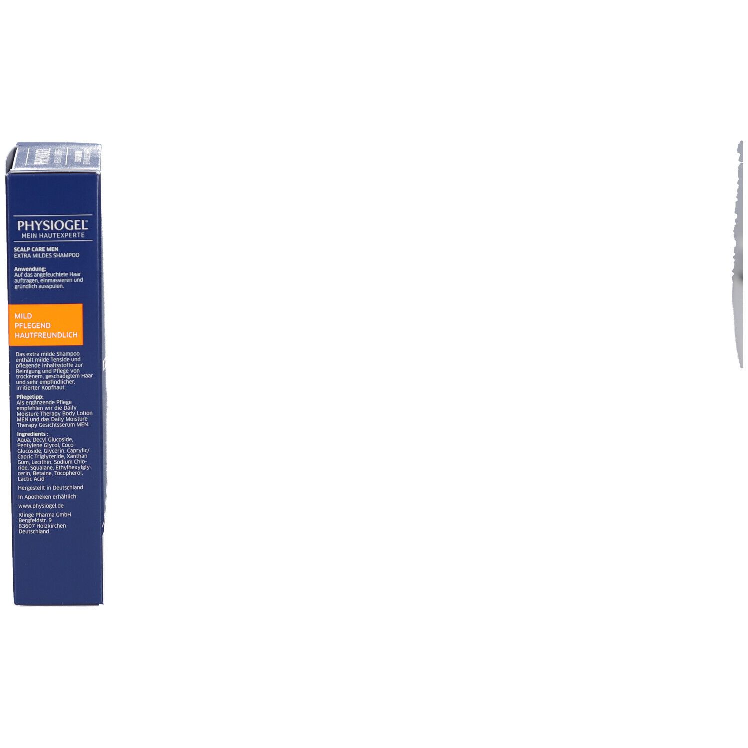 Physiogel Shampoo doos met huidverzorgingsinformatie.