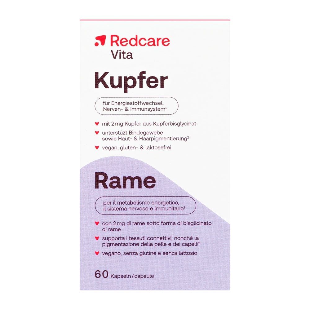 Emballage Redcare Vita Kupfer de 60 gélules.