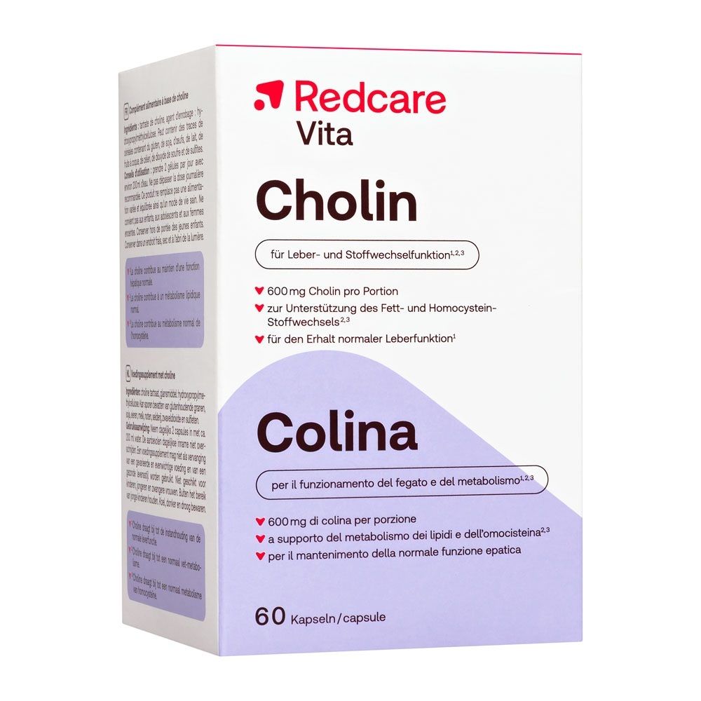 Redcare Choline verpakking, 60 capsules.
